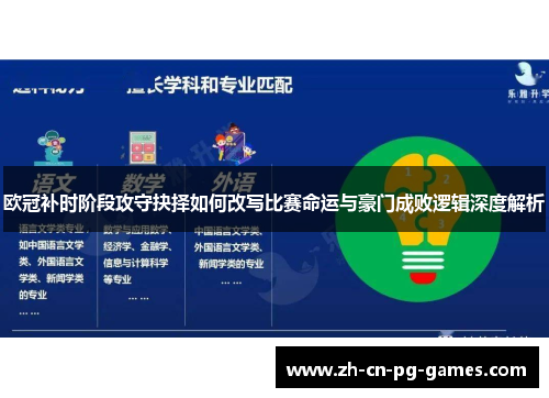 欧冠补时阶段攻守抉择如何改写比赛命运与豪门成败逻辑深度解析 欧冠补时阶段攻守抉择如何改写比赛命运与豪门成败逻辑深度解析